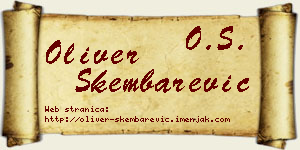 Oliver Škembarević vizit kartica